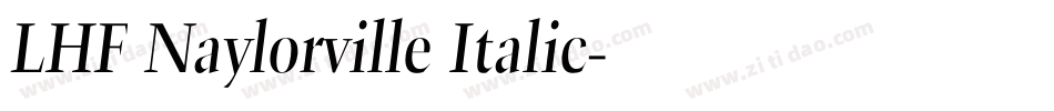 LHF Naylorville Italic字体转换